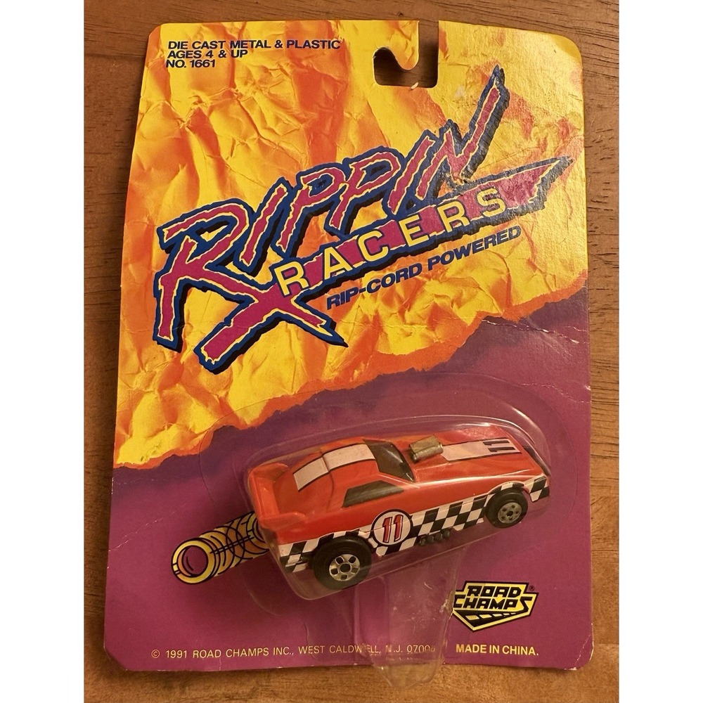 Vintage 1991 Road Champs‎ 'Rippin Racers #11' Rip Chord Powered 1:64 Car New